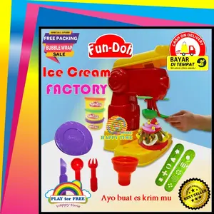 Play Doh Ice Cream Set Mainan Playdoh Lilin Fundoh Dough Edukasi Anak