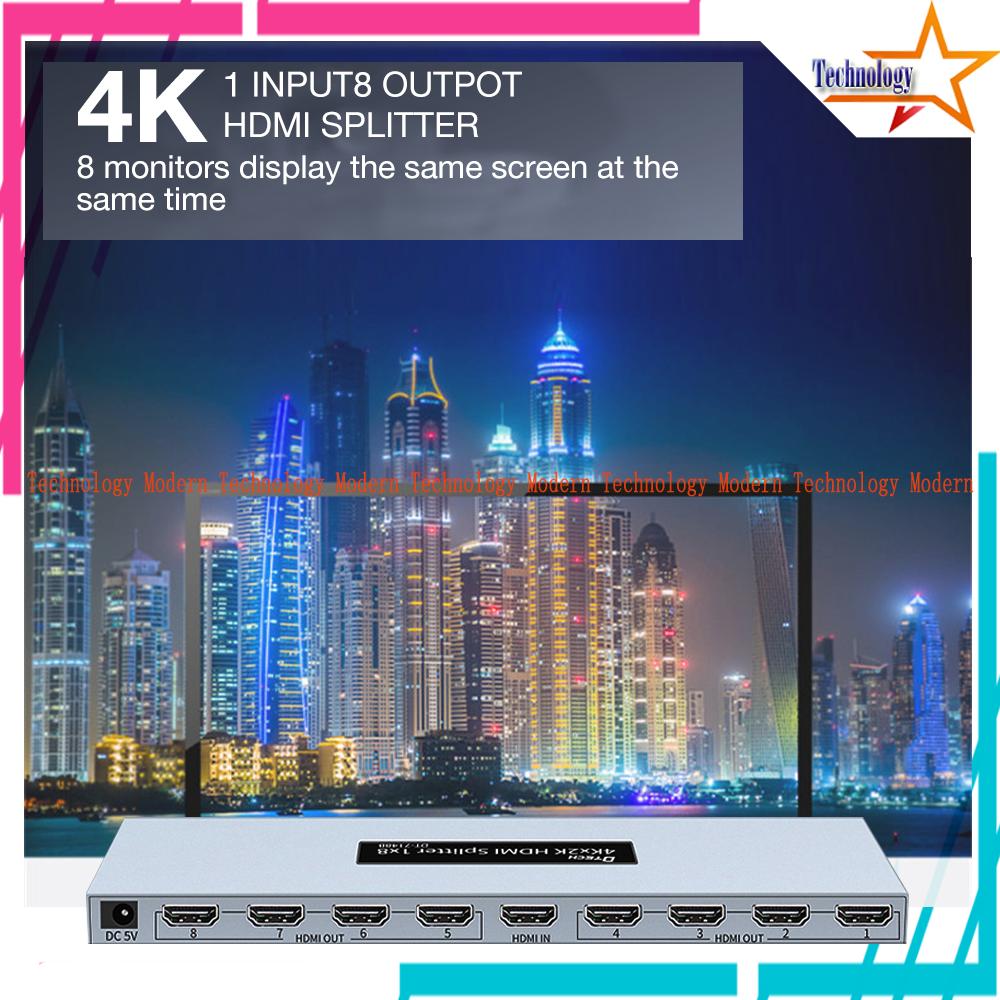HDMI Splitter Distributor 1x8 (1 Input 8 Output) 4K Support 3D