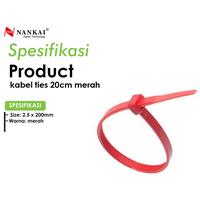 Gambar Kabel Ties Merah ukuran 20 cm - isi 100 pcs Nankai dari Nankai Tools Kab. Tangerang 3 Tokopedia