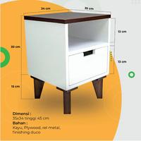 Gambar Nakas Minimalis NKS-WB01 dari furniture comeworks official Kota Tangerang Selatan 2 Tokopedia