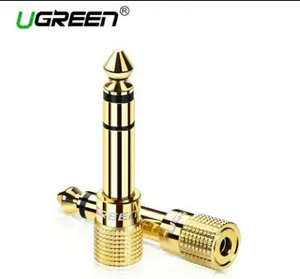 UGREEN Converter Audio Headset 3.5 mm ke Jack 6.5 to aux Gitar 6.35 6