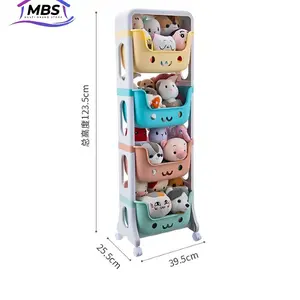 Lemari Mainan Anak Rak Susun Roda Tempat Simpan Mainan Anak