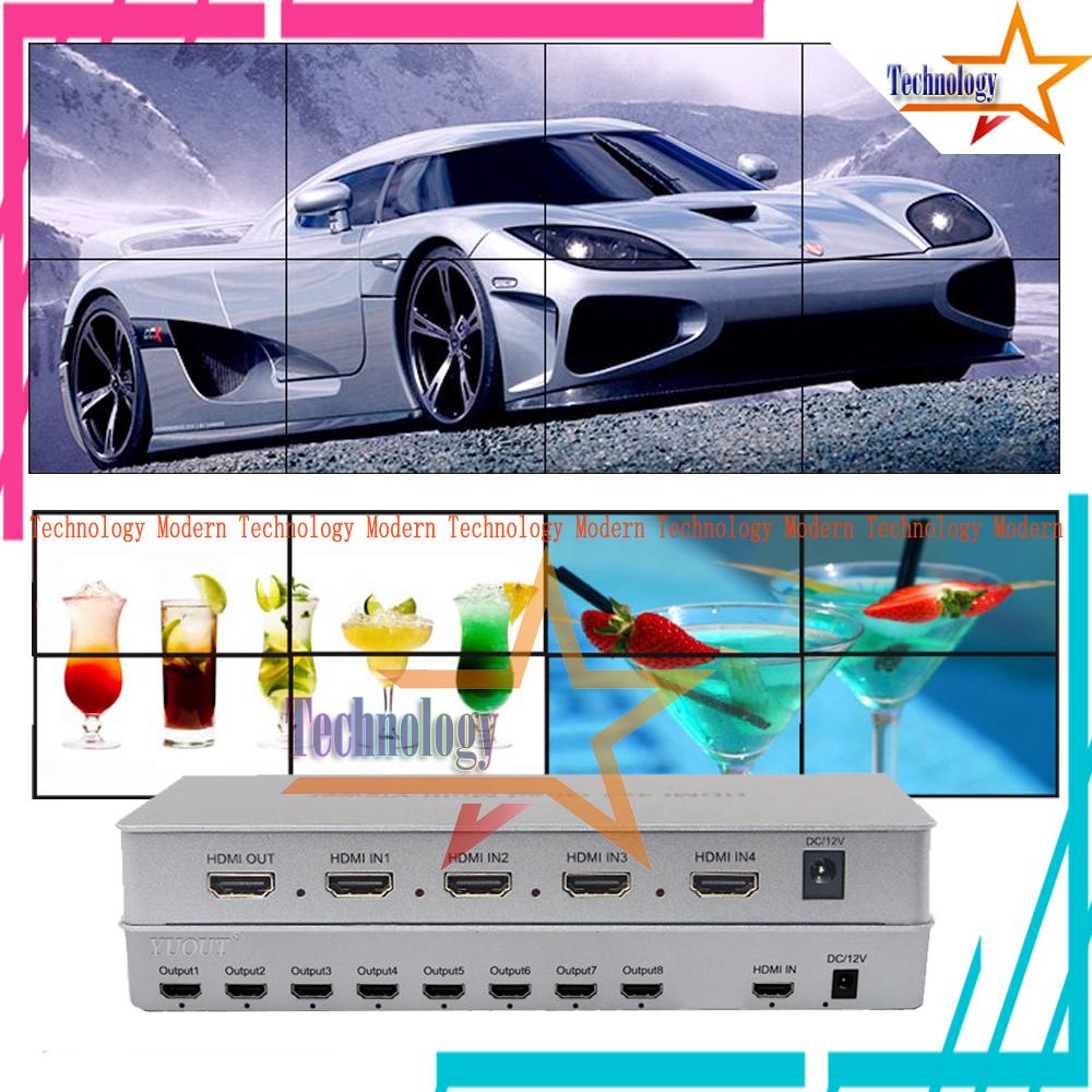 HDMI Multiviewer Video Wall Controller 2x4 Utk 8 TV (4 Input 8 Output)