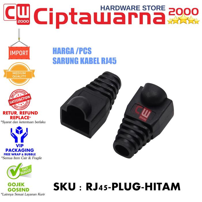 Gambar 1PCS Plug Boot Sarung RJ45 ( Sarung Jacket Crystal Head ) BA-103-PB - Hitam dari Ciptawarna2000 Home Living Kota Palembang 4 Tokopedia