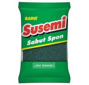 Grosir Susemi Sabut Spon Busa sponge Cuci piring Hijau Kuning - 1 pcs