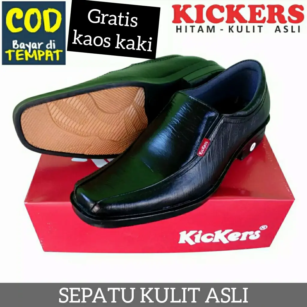 sepatu kickers pantofel kulit fantofel-formal-wisuda-kantor-guru pria