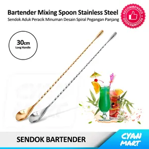 Sendok Panjang Aduk Minuman Bartender Mixing Spoon Drink Cocktail