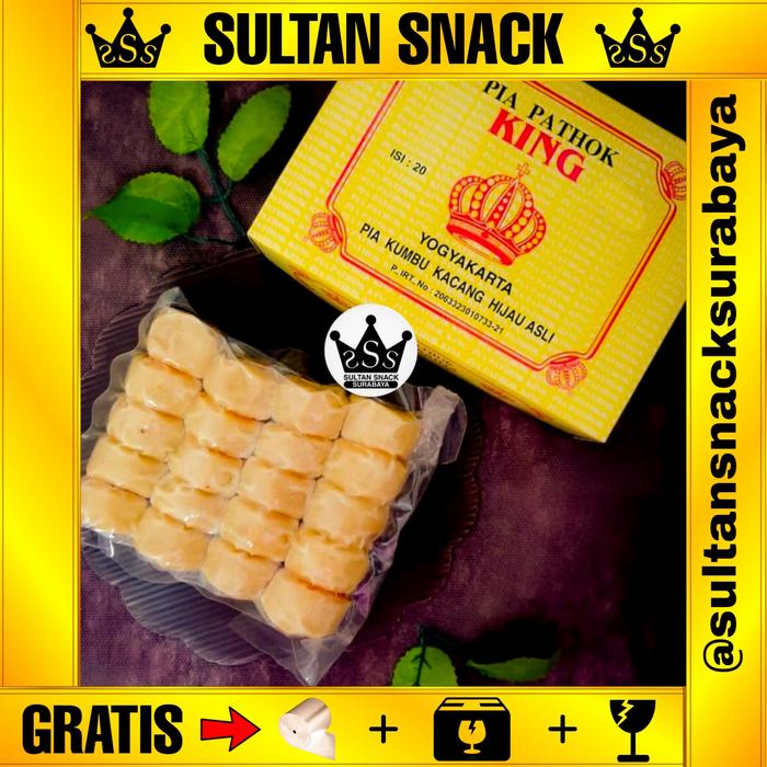 Gambar Bakpia / Pia Patok / Pathok King Khas Jogja / Yogya / Yogyakarta dari Sultan Snack Surabaya Kab. Sidoarjo Tokopedia