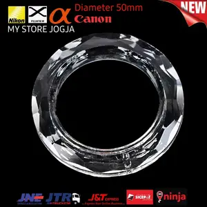 Kaca Prisma Kristal Prism Crystal Glass 50mm Ring Pendant Efek foto