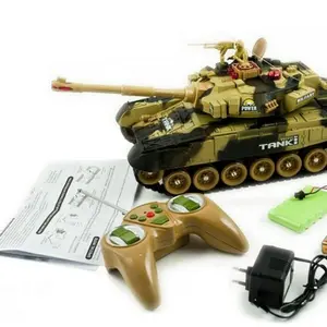 MAINAN RC WAR TANK UKURAN BESAR REMOT 2.4G KENDARAAN PERANG TANK BAJA