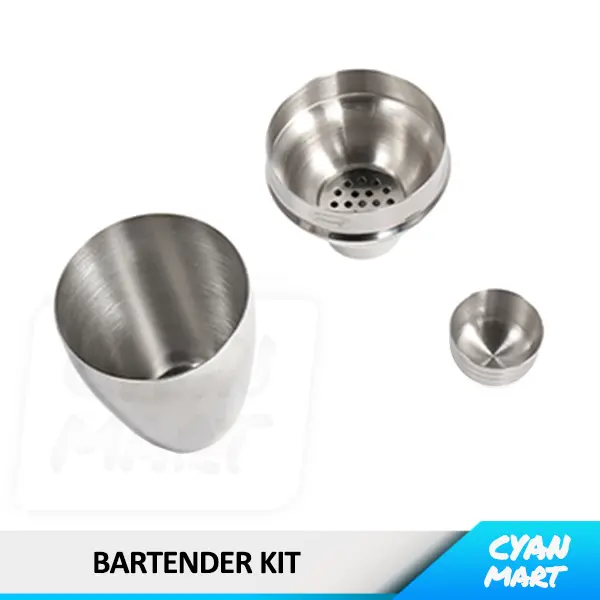 Gelas Kocok Minuman Mini Shaker Cocktail Bartender Kit Stainless Steel 3