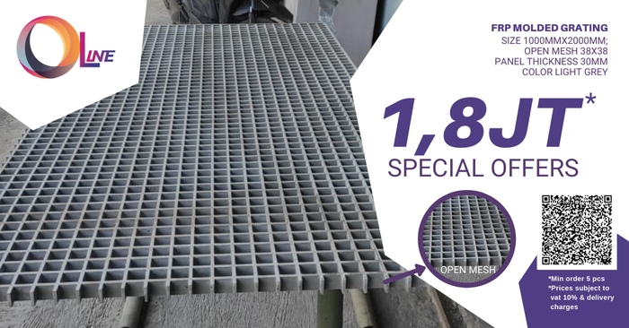 Gambar FRP Molded Grating Thickness 30mm (OPEN MESH), Grating Murah dari Orindo Eratec Kota Tangerang Tokopedia