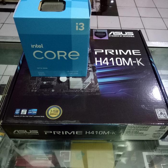 Jual PAKET INTEL CORE I3 10100F + MOTHERBOARD ASUS PRIME H410M-K