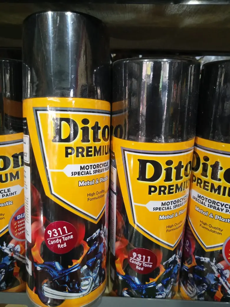 Pilok Pylok Cat Diton Premium Merah Candy (9311) 400cc. Tahan Bensin
