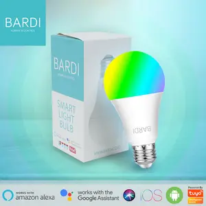 Lampu BARDI Smart Home BARDI 12W RGBWW Wifi Wireless 1110 Lumens Dimmable 16 Juta Warna Kecerahan & Warna RGB 2700K-6500K E27