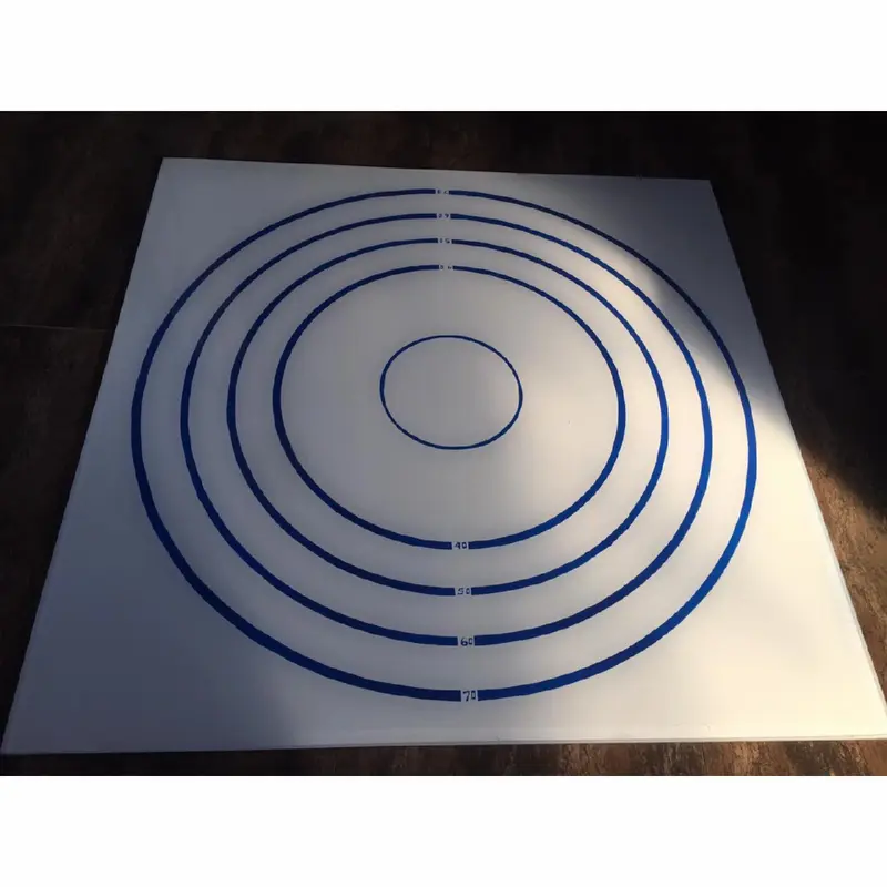 Base plate slump flow Test bahan acrilic 1