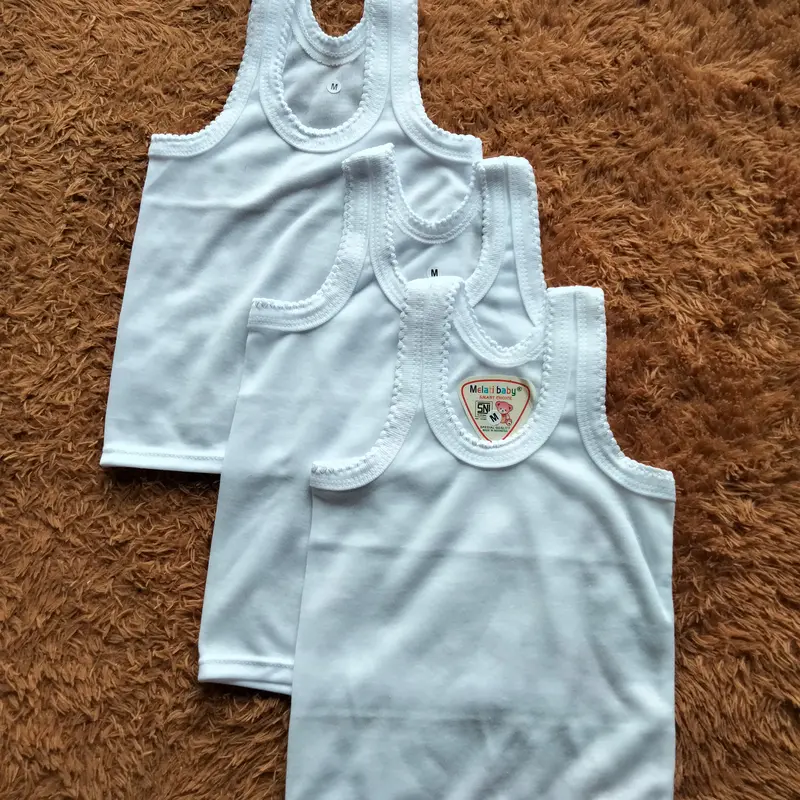 3 pcs singlet kaos dalam bayi/anak size S-XXL Katun 2