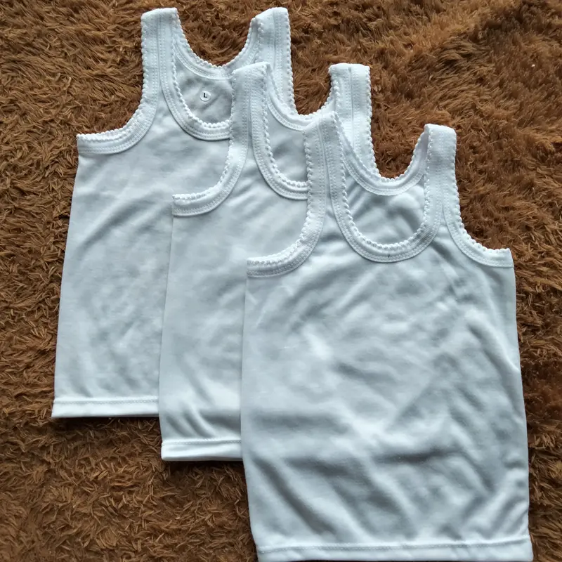 3 pcs singlet kaos dalam bayi/anak size S-XXL Katun 3