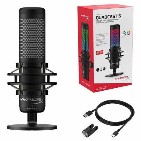 Gambar HyperX QUADCAST S RGB USB Condenser Gaming Microphone dari QTC Store Kota Surabaya Tokopedia