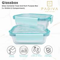 Gambar Padiva 1040ml Aqua (2pcs) Crystal Glassbox 1 compartment (GBC1040SA) dari Smile Ever After Kota Administrasi Jakarta Selatan 1 Tokopedia