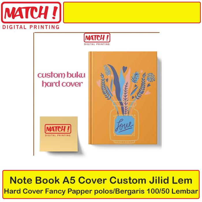 Gambar cetak custom buku jurnal, hand book, notebook dari Match Digital Printing Kota Administrasi Jakarta Barat Tokopedia