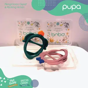 Bracelet Teether Baby / Gelang Gigitan Bayi / Teether Gelang Bayi PUPA Green Pink Merah