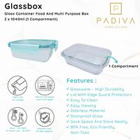 Gambar Padiva 1040ml Aqua (2pcs) Crystal Glassbox 1 compartment (GBC1040SA) dari Smile Ever After Kota Administrasi Jakarta Selatan 3 Tokopedia