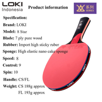 Gambar LOKI E Series 8 Pingpong bat - Table tennis racket dari LOKI INDONESA Kota Administrasi Jakarta Barat 2 Tokopedia