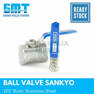 kran air ball valve stainless steel sankyo 1/2" (inch)