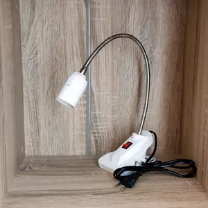 lampu jepit meja fleksibel e 27 Putih 108H
