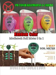 Mediatech Soil Meter / Pengukur PH Tanah / Cahaya / Kelembapan Tanah