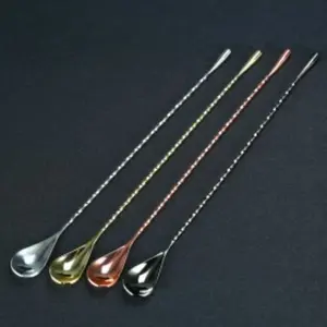 Sendok Aduk Bartender Cocktail Mixing Spoon 30 cm - BRSN0016-SS - Silv