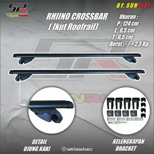 RHIINO CROSSBAR (IKUT ROOFRAIL) Khusus Pajero/Fortuner/All New Rush