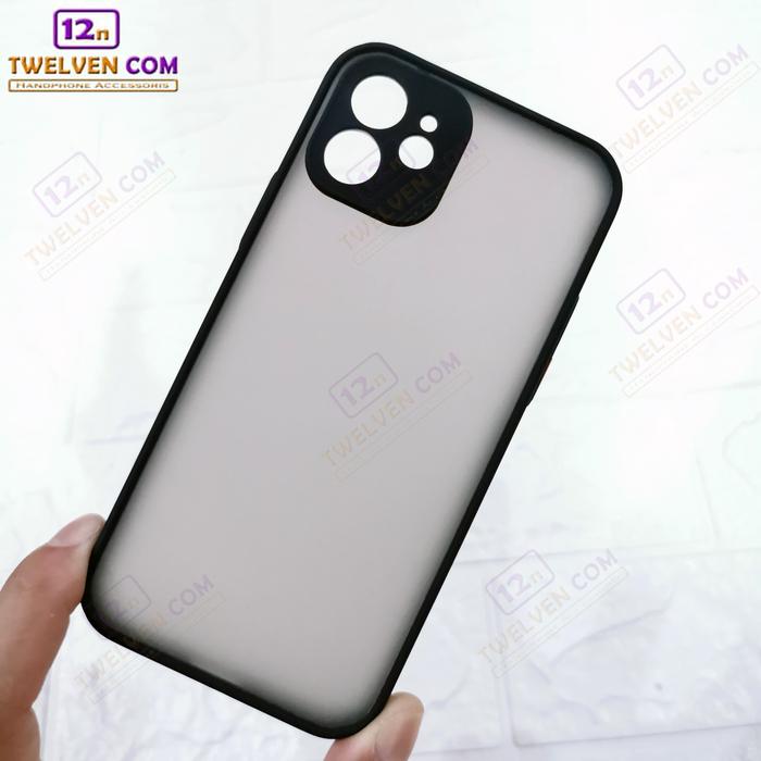 Gambar Case IPHONE 12 - Casing Hardcase MyChoice + Pelindung Camera - Hitam, +Tempered Glass dari Twelven com Kota Administrasi Jakarta Barat 3 Tokopedia