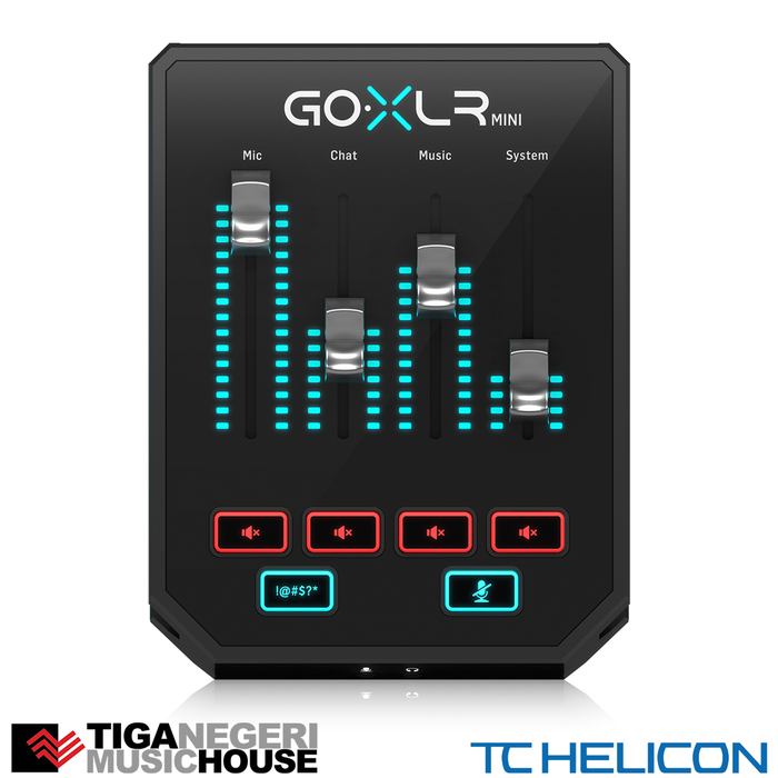 Gambar TC Helicon GO XLR MINI Online Broadcast Mixer with USB/Audio Interface dari Tiga Negeri Music House Kota Bandung Tokopedia