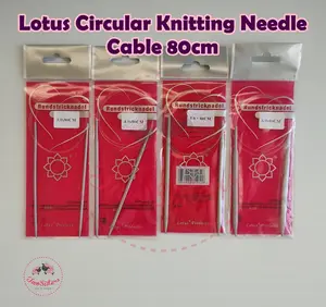 Alat Rajut-Lotus Fixed Circular Knitting Needle-Cable 80cm(Tools 06)
