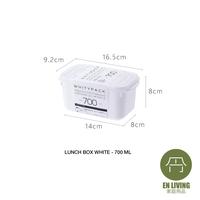 Gambar EN LIVING Lunch Box WHITE 700 ML / Kotak Makan / Storage Box Serbaguna dari EN LIVING Kota Bandung 3 Tokopedia