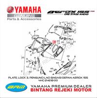 Gambar PLATE, LOCK 3, PENGUNCI LACI BAGASI DEPAN AEROX 155 4HC-24618-00 dari Yamaha Bintang Rejeki Motor Kab. Bandung 3 Tokopedia