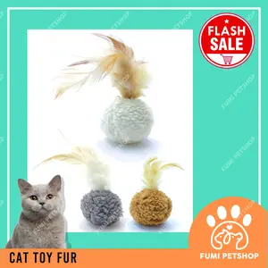 MAINAN KUCING BOLA BULU - CAT TOY FUR