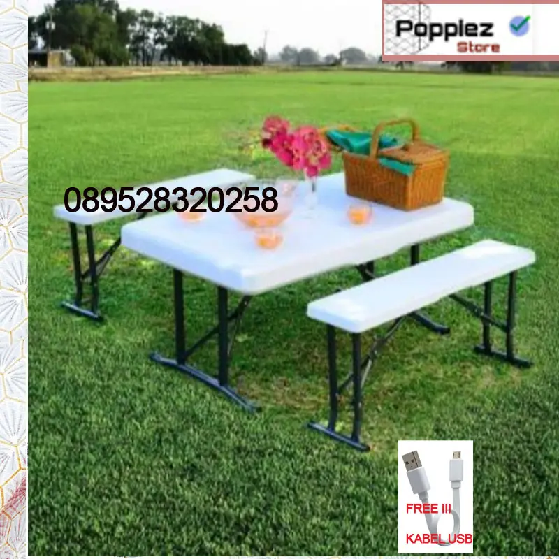 Satu Set meja dan kursi lipat 3 pcs Krisbow 0