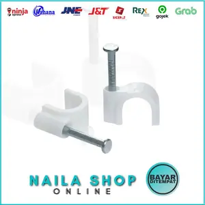 KLEM KABEL PAKU BETON ASLI 10 MM 50 PCS PAKU KLEM 10 MM 50 PCS PUTIH