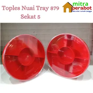 Toples Candy Tray Nuai 879 Sekat 5 Toples Kue Coklat Lebaran