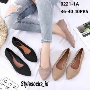 SEPATU FLAT SHOES JELLY WANITA IMPOR / SEPATU BAHAN KARET NYAMAN