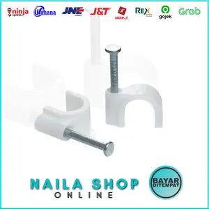 KLEM KABEL PAKU BETON ASLI 9 MM 50 PCS PAKU KLEM 9 MM 50 PCS PUTIH
