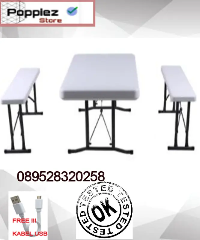 Satu Set meja dan kursi lipat 3 pcs Krisbow 3