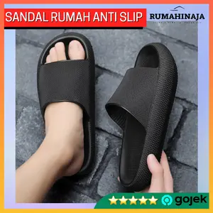 Sandal Rumah Wanita Pria Anti Slip Empuk Tinggi Tebal