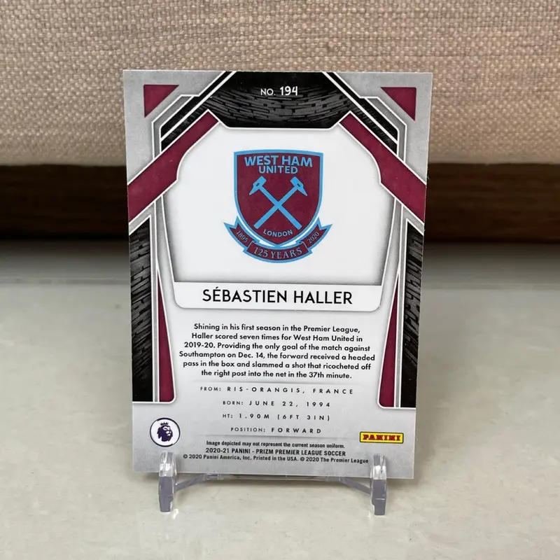 Kartu Bola Panini Prizm EPL 2020 West Ham United Sebastien haller 1