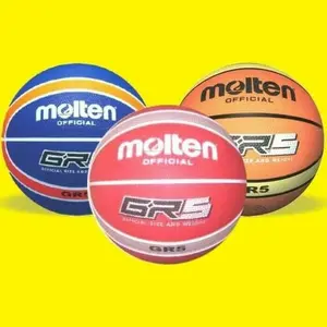 Bola basket molten GR5 karet rubber original logo perbasi 100%