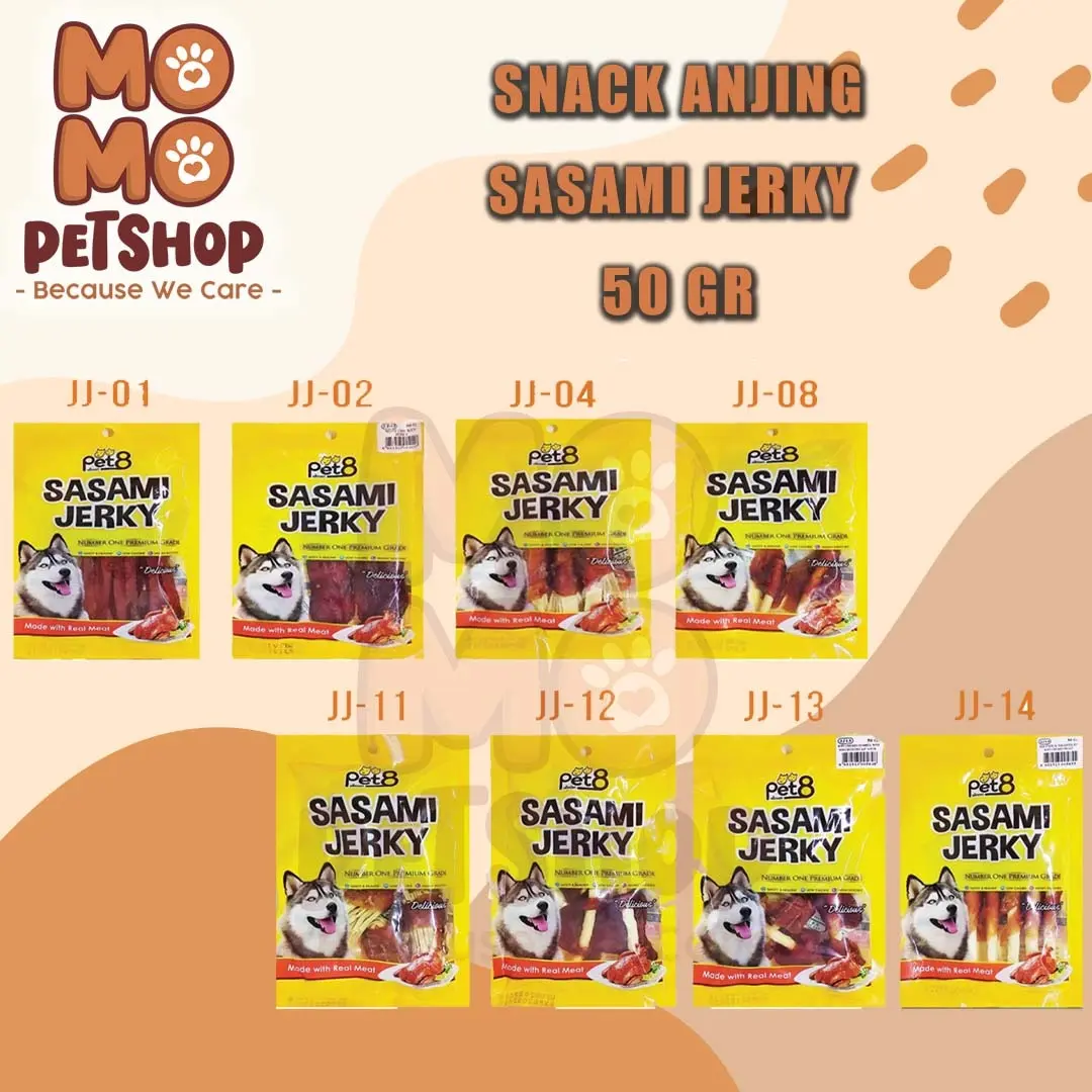 SASAMI JERKY ALL VARIANT 50GR - SNACK ANJING