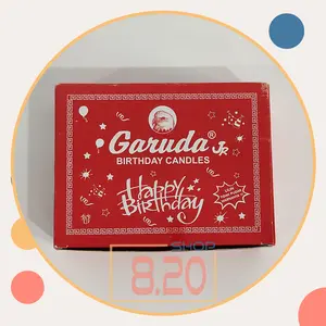 Lilin Ulang Tahun Grosir Angka Merah Garuda Lusinan isi 12 Murah